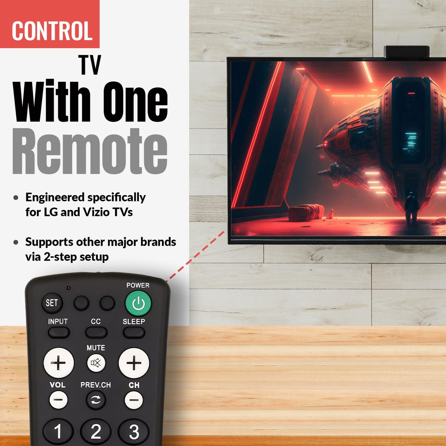 EasyView Large Button TV Remote